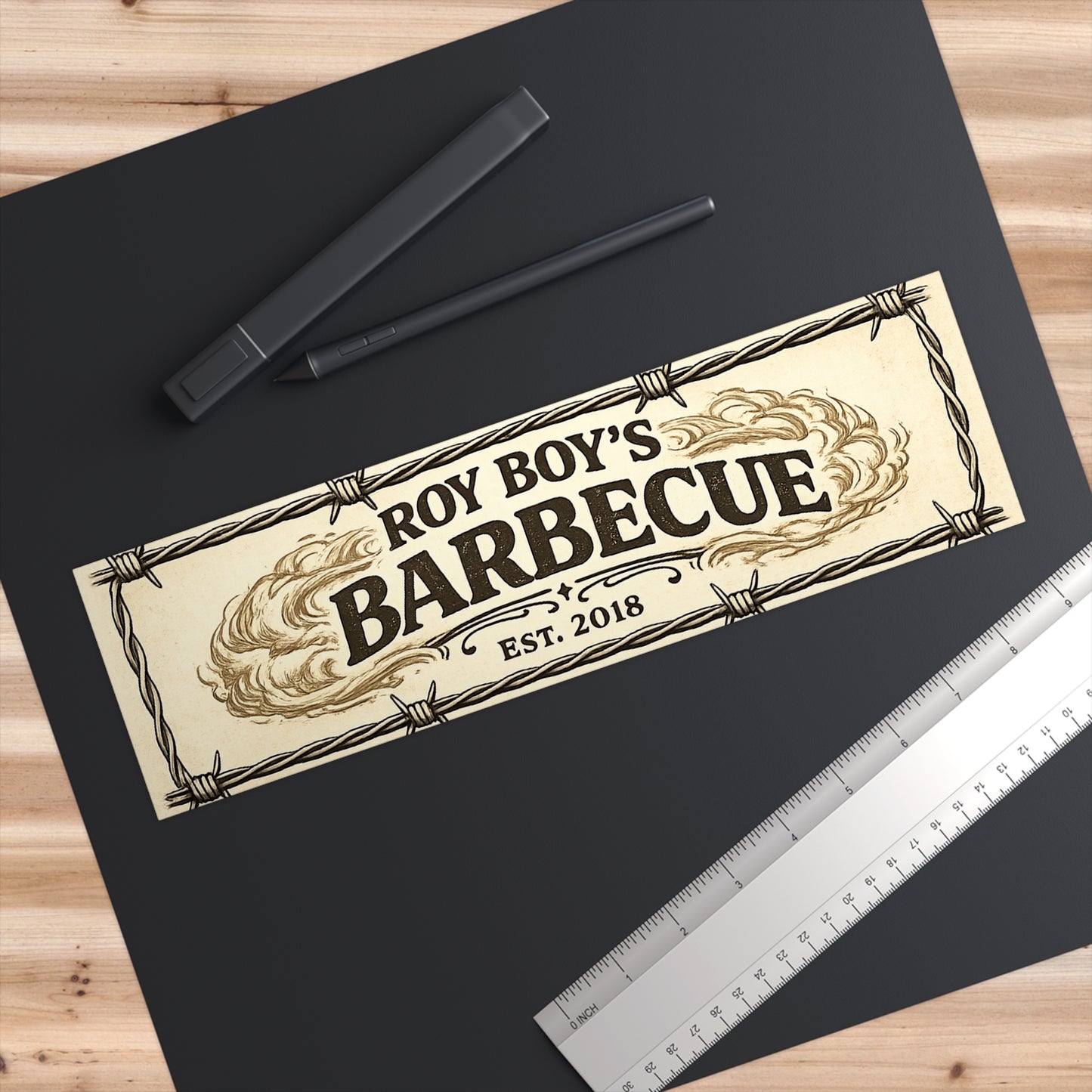Roy Boy's Barbecue Bumper Sticker — 'Heart of the South' Vintage BBQ Decal