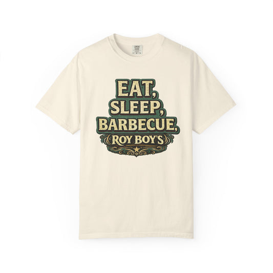 Barbecue T-Shirt — "Eat, Sleep, Barbecue" Retro Grill Lover Tee