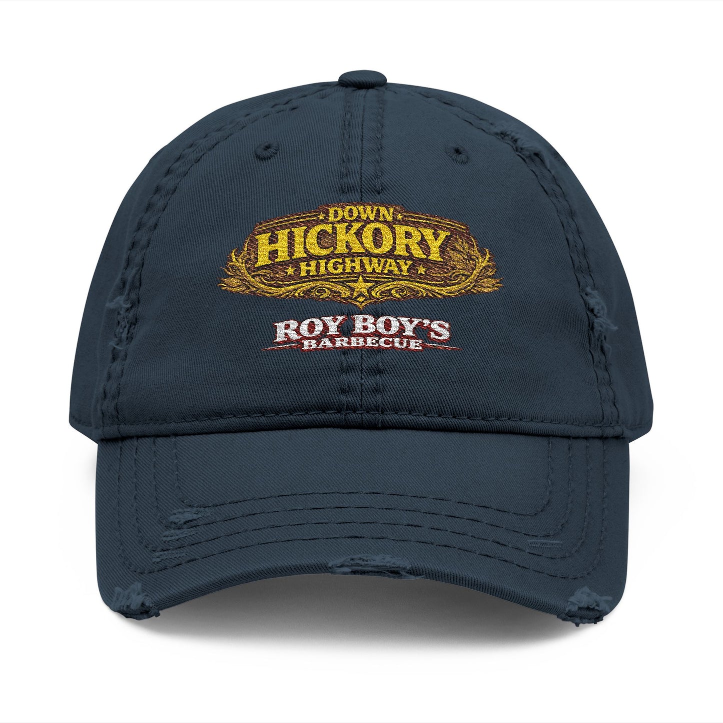 Down Hickory Highway Distressed Dad Hat