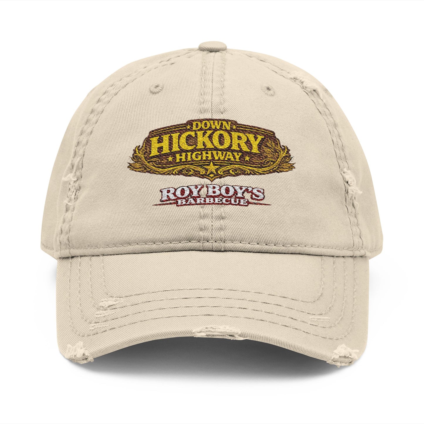 Down Hickory Highway Distressed Dad Hat