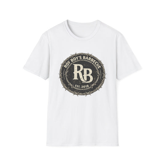 Roy Boy's Barbecue Classic RB Logo T-Shirt — Minimalist Chest Emblem Tee
