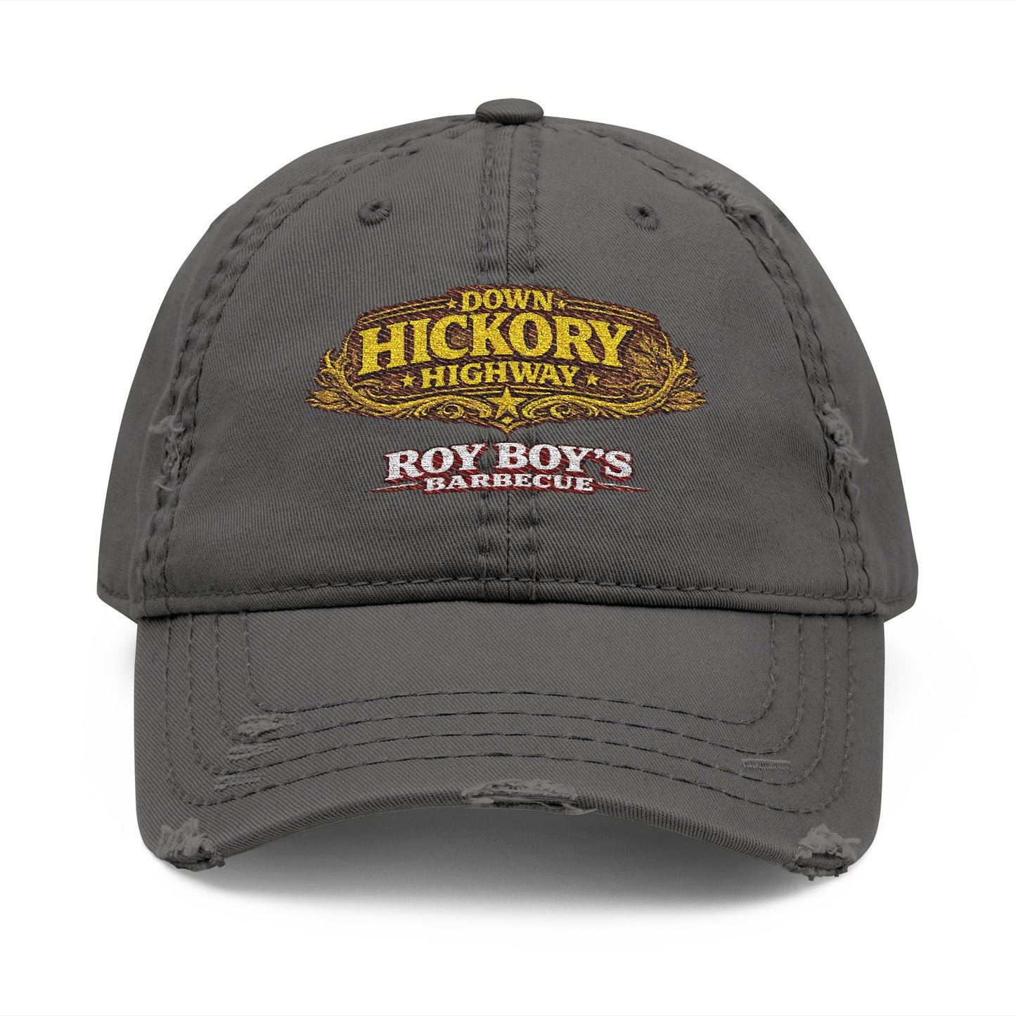 Down Hickory Highway Distressed Dad Hat