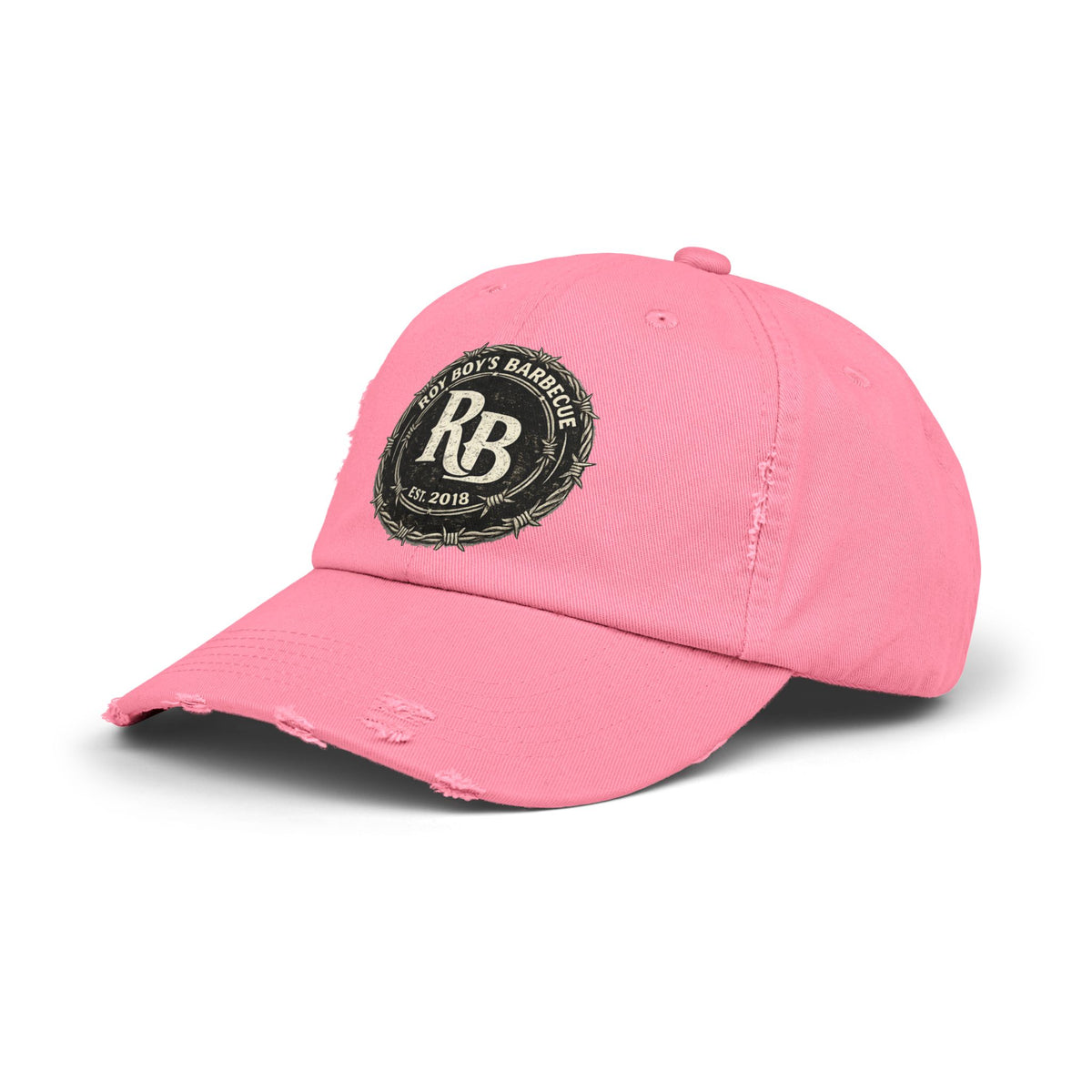 Roy Boy's Barbecue Distressed Baseball Cap — "RB" Vintage Logo Dad Hat
