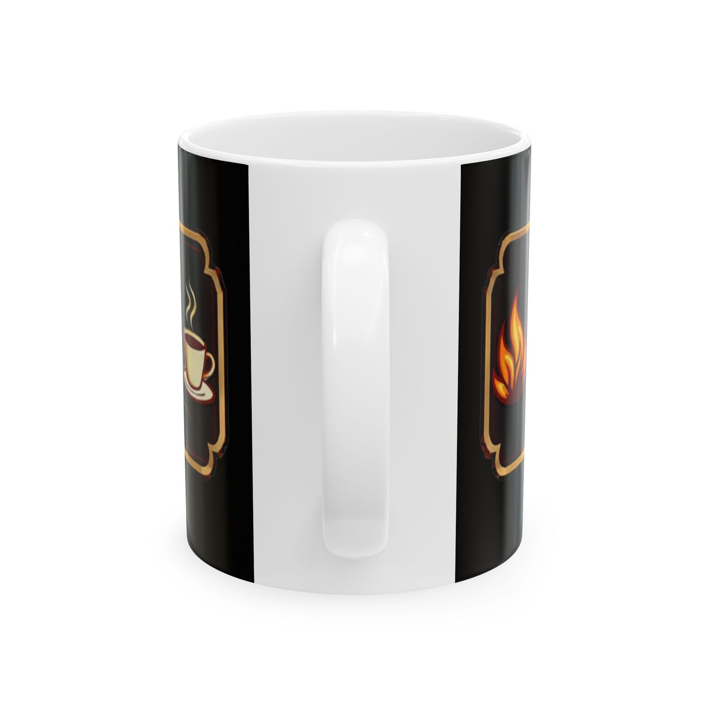 Roy Boy's Barbecue "Pitmaster Fuel" Coffee Mug — Campfire & Coffee Icons (11oz/15oz)