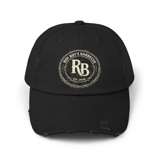Roy Boy's Barbecue Distressed Baseball Cap — "RB" Vintage Logo Dad Hat