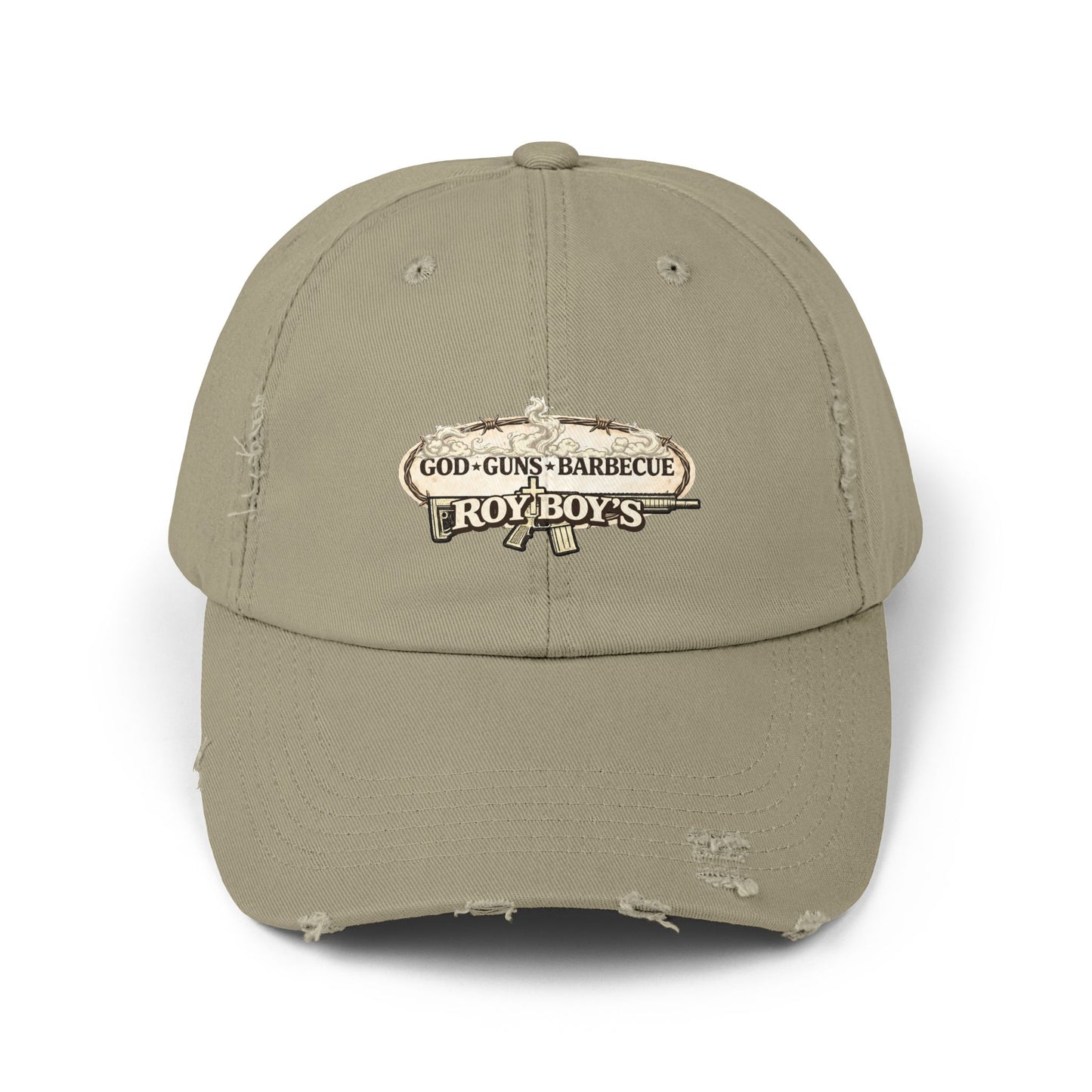 Distressed ‘Roy Boy’s’ Logo Cap — Vintage Black Baseball Hat