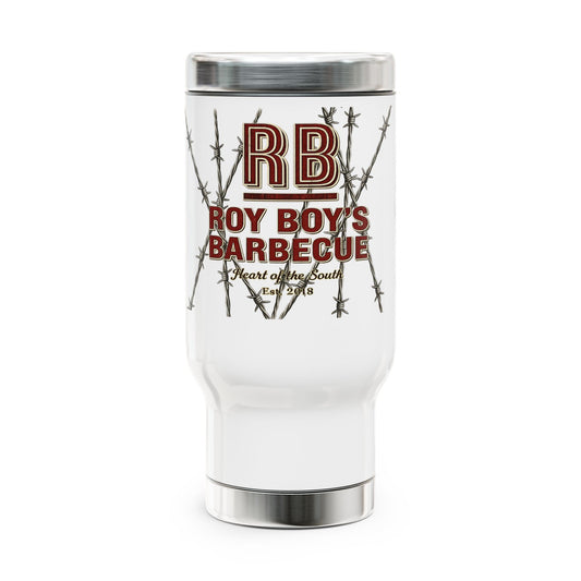 Roy Boy's Barbecue 14oz Insulated Travel Mug — Stainless Steel Tumbler