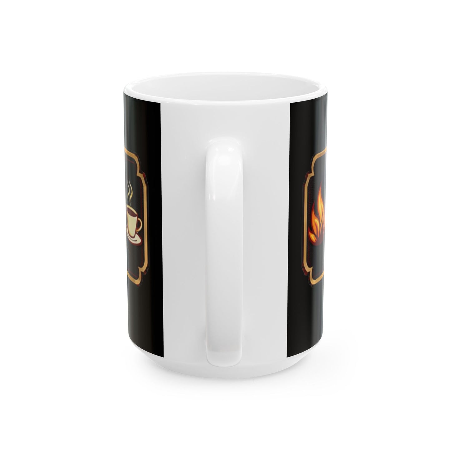 Roy Boy's Barbecue "Pitmaster Fuel" Coffee Mug — Campfire & Coffee Icons (11oz/15oz)