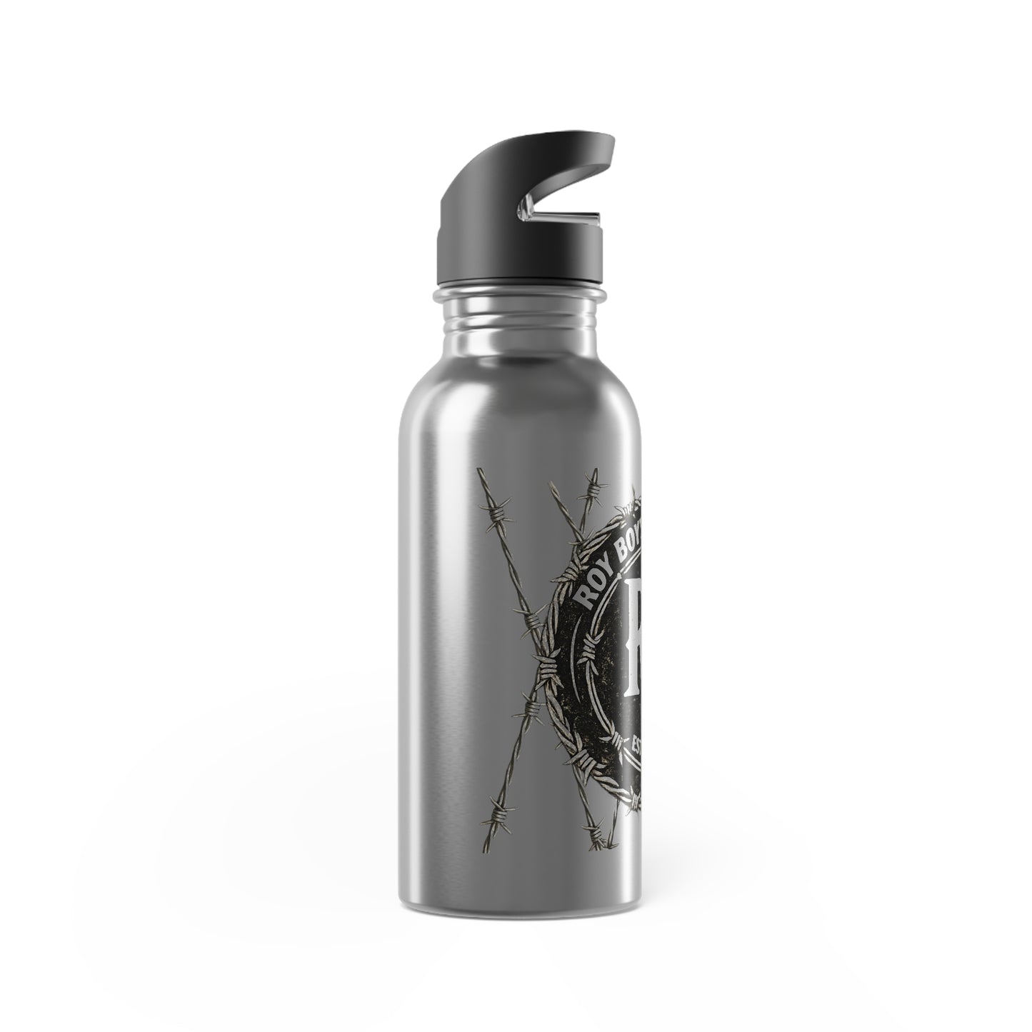 Roy Boy's Barbecue 20oz Stainless Steel Water Bottle — RB Logo Straw Bottle