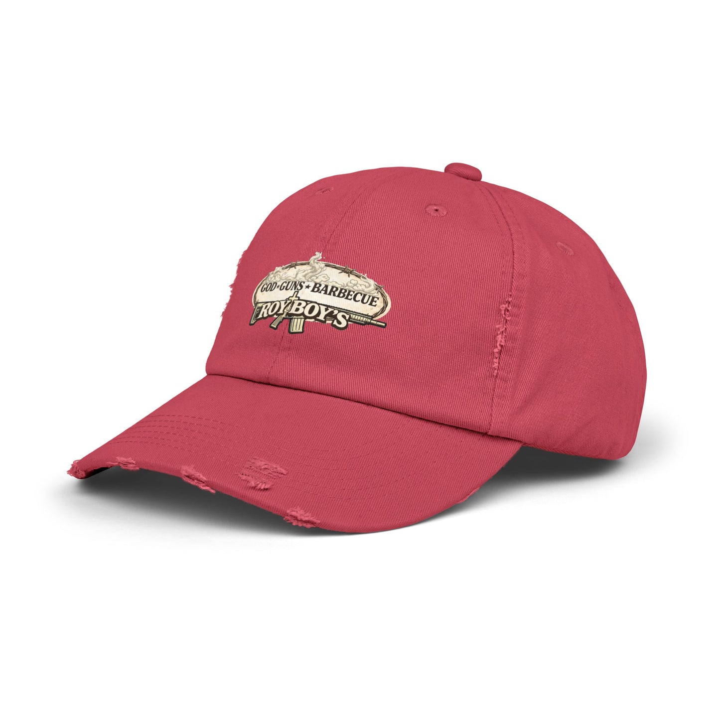 Distressed ‘Roy Boy’s’ Logo Cap — Vintage Black Baseball Hat