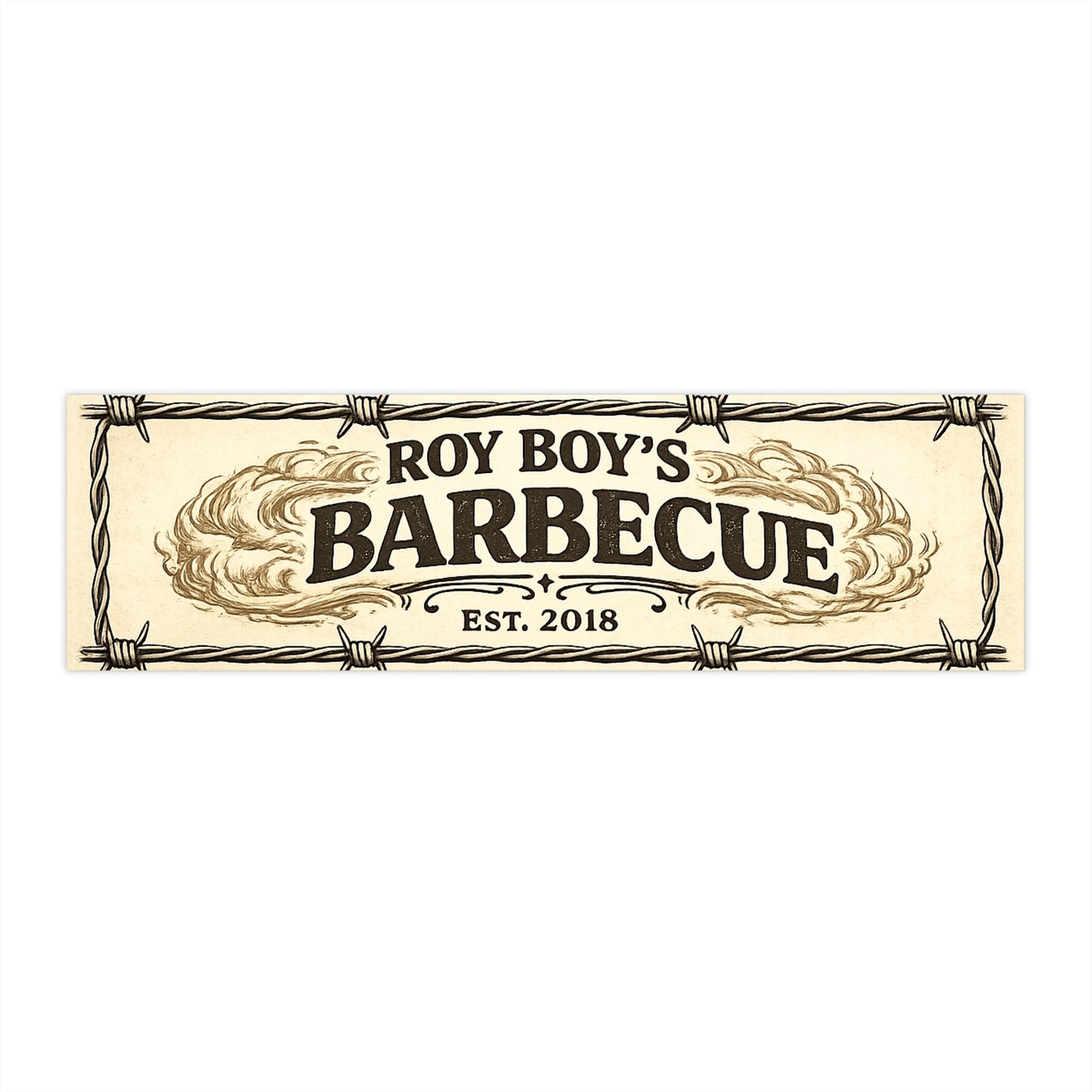 Roy Boy's Barbecue Bumper Sticker — 'Heart of the South' Vintage BBQ Decal