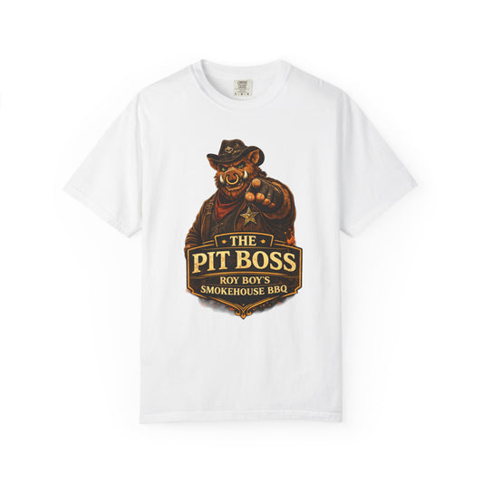 Pit Boss BBQ T-Shirt — "The Pit Boss" Vintage Barbecue Tee
