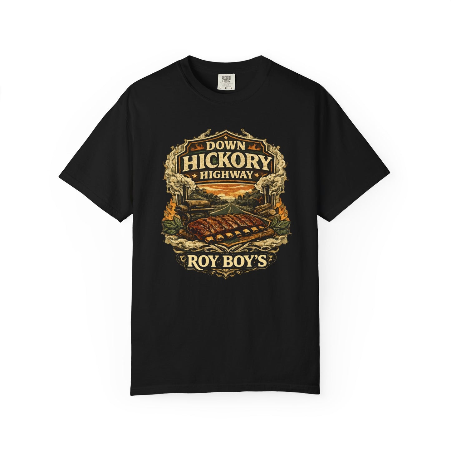 Down Hickory Highway T-Shirt — Back Roads Barbecue Tribute