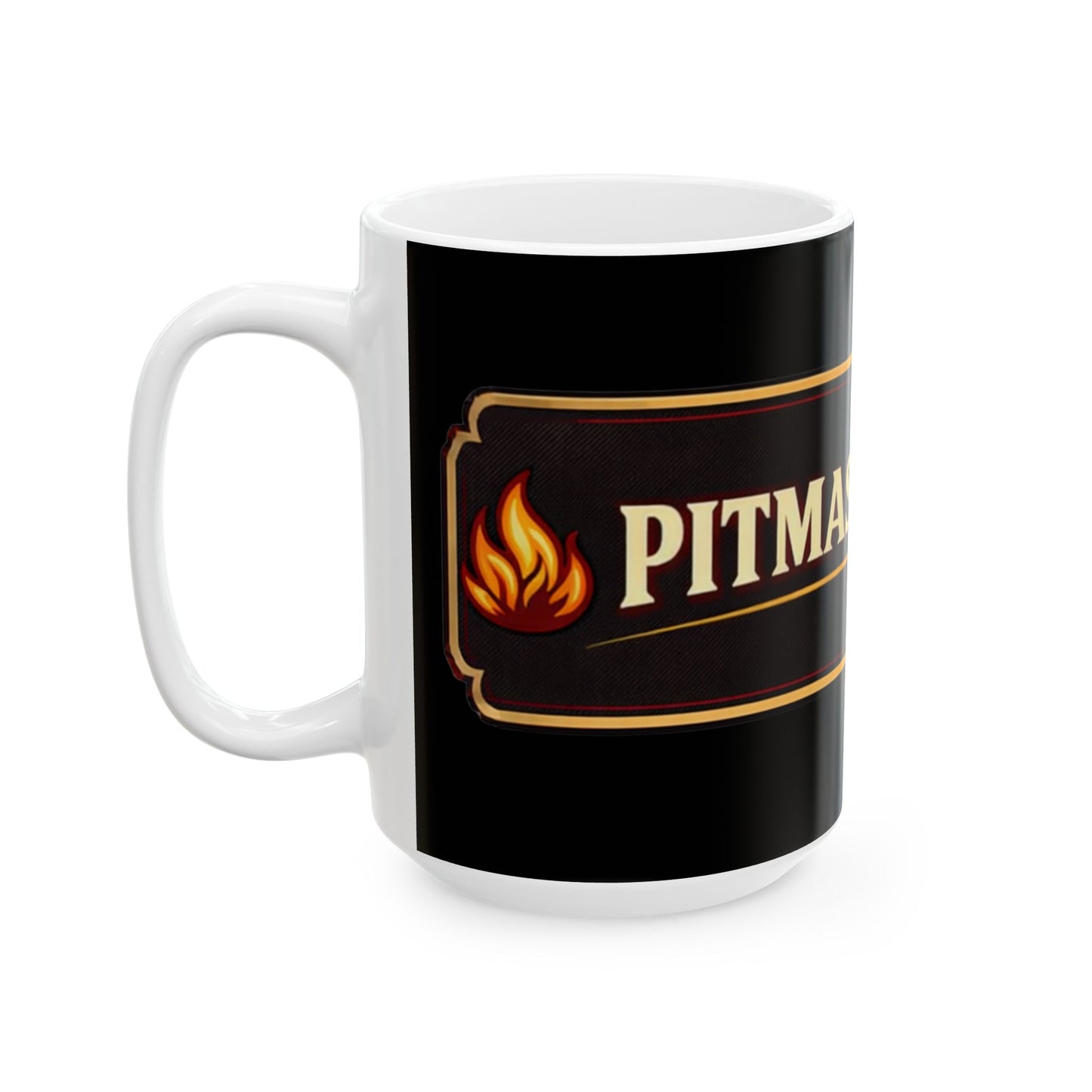 Roy Boy's Barbecue "Pitmaster Fuel" Coffee Mug — Campfire & Coffee Icons (11oz/15oz)
