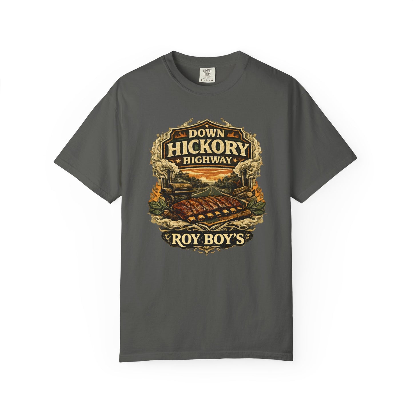 Down Hickory Highway T-Shirt — Back Roads Barbecue Tribute